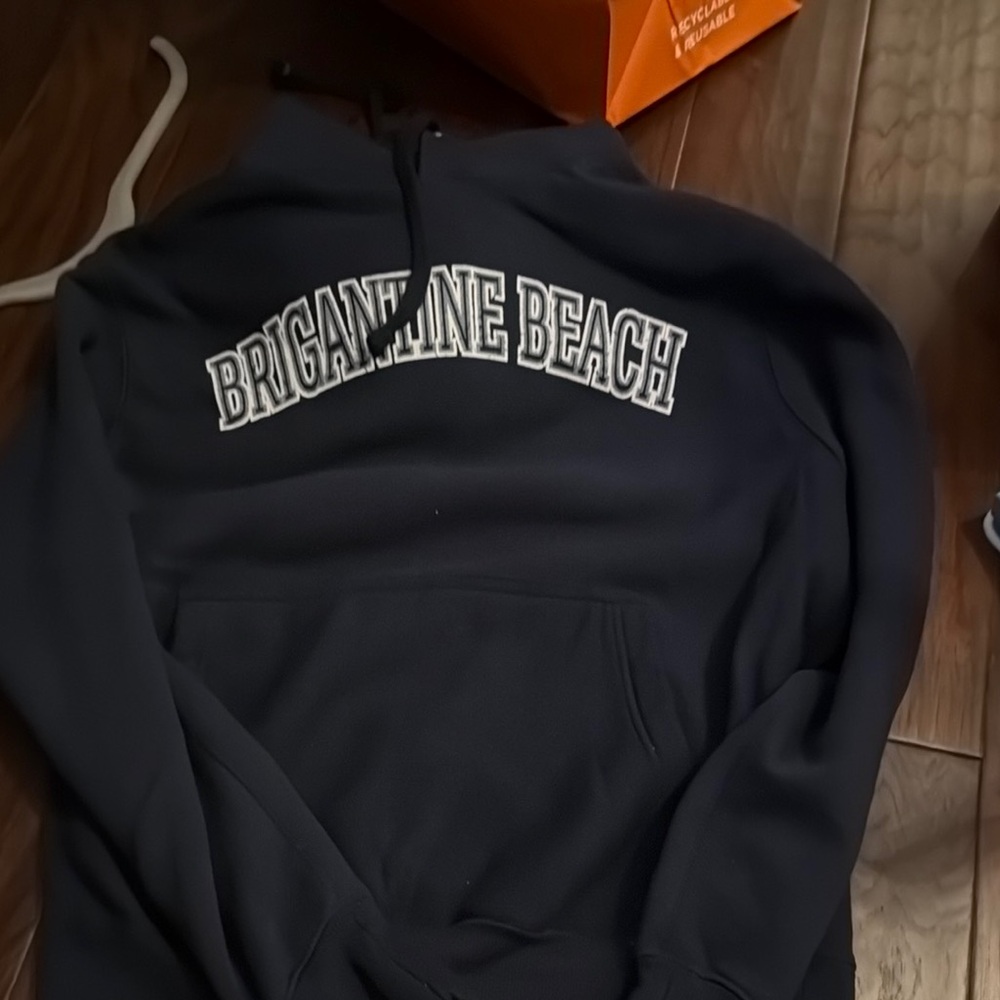 Brigantine Beach Black Hoodie